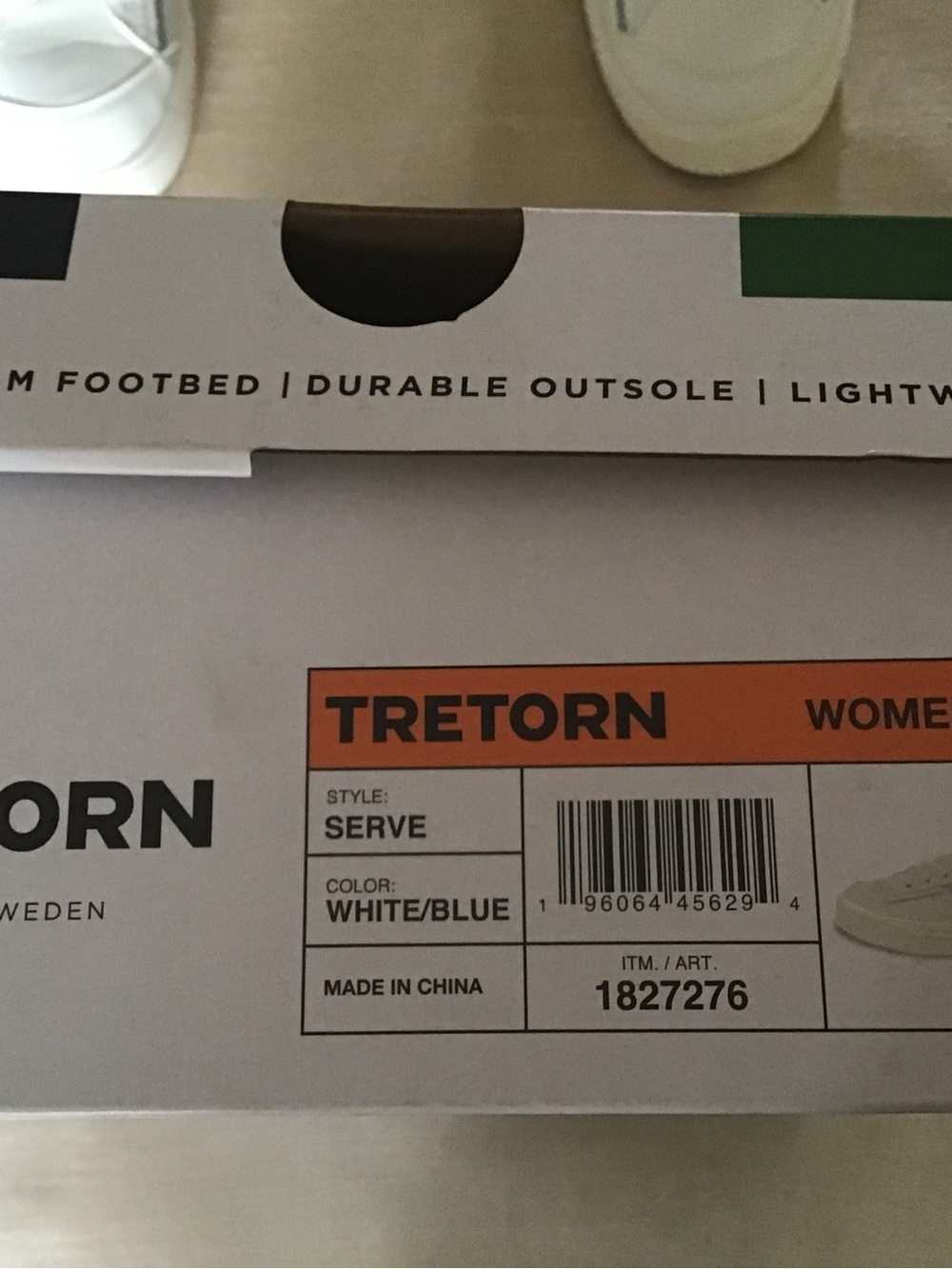 Tretorn White and Light Blue Low-Top Sneakers - Picture 7 of 9